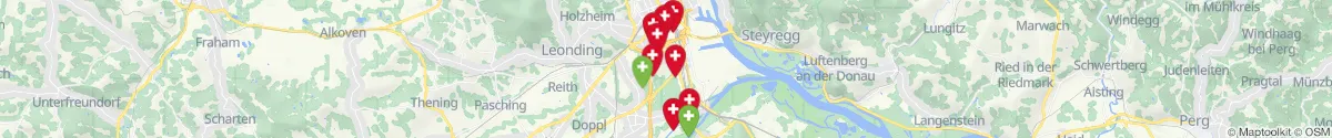 Kartenansicht für Apotheken-Notdienste in der Nähe von Spallerhof (Linz  (Stadt), Oberösterreich)
